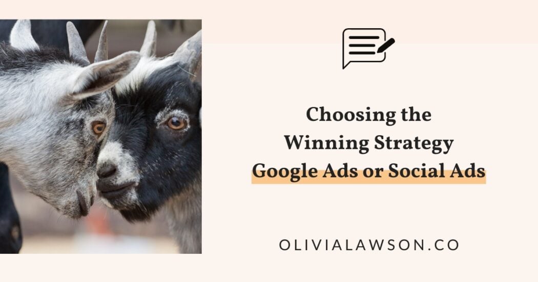 two goats representing the battle of trying to decide which is best for small business marketing google ads or facebook ads